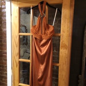 ROBERTO CAVALLI silk halter cocktail dress size 42